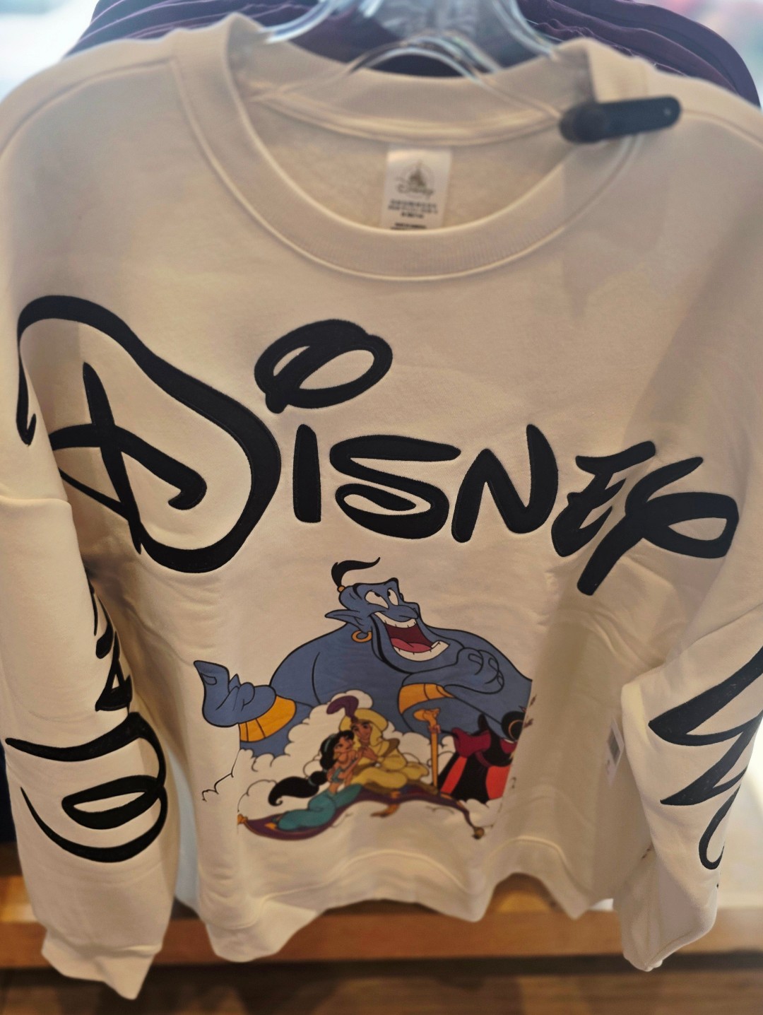 Disney Parks Aladdin Sweatshirt Features Genie, Jasmine, And Jafar Unisex